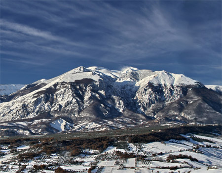 The Majella mountain in winter